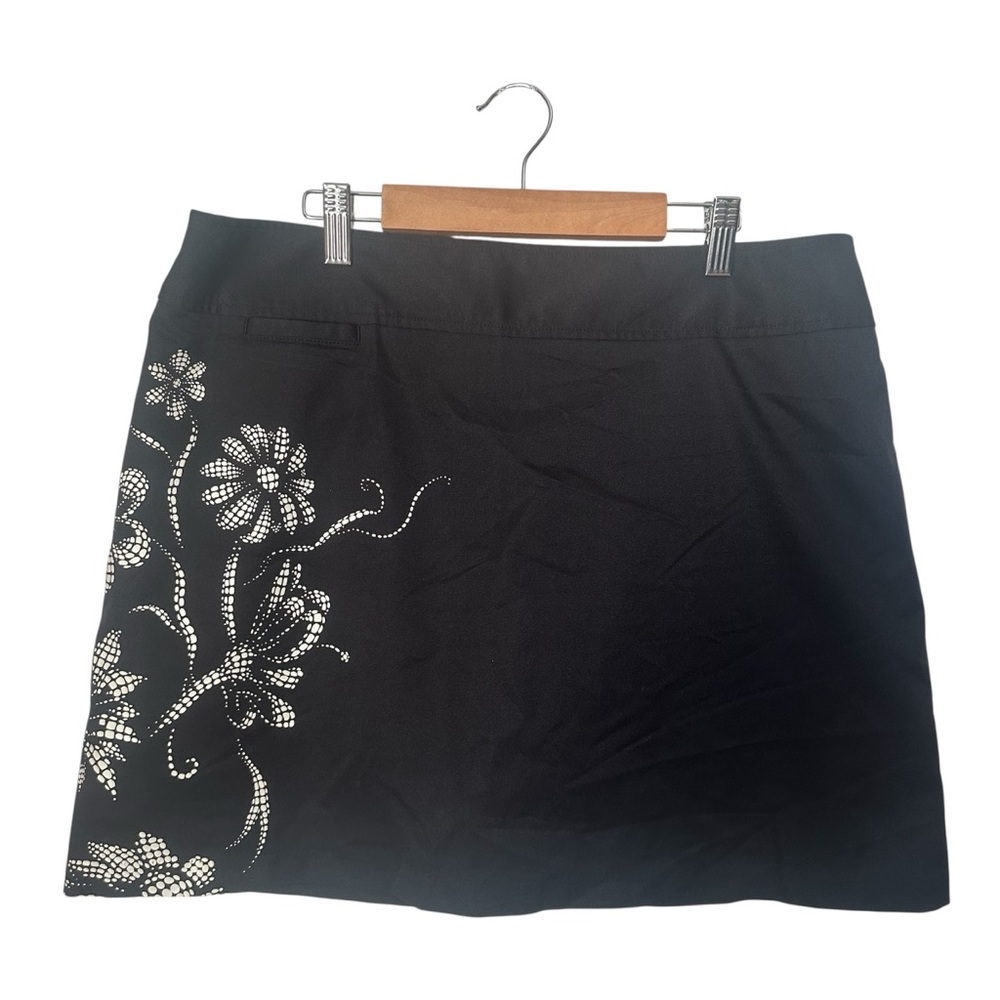 ADIDAS Climacool Black Floral Tennis Skirt Skort Size 10